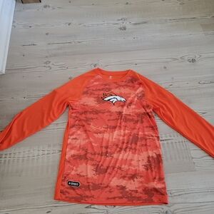Orange Denver Broncos NFL Long Sleeve Sports Shirt